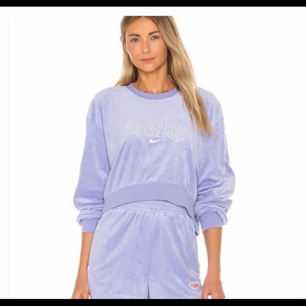 Nike Lavendar Terry Short Set